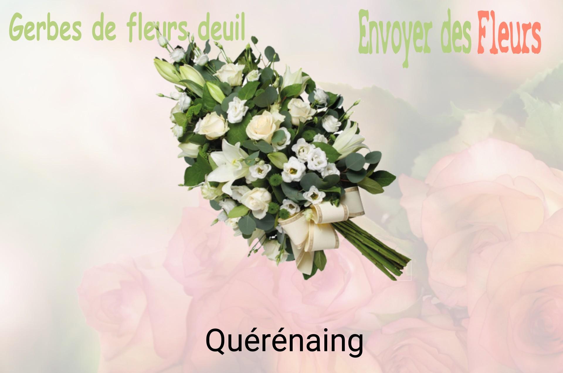 Gerbe de fleurs de deuil livrée à Quérénaing